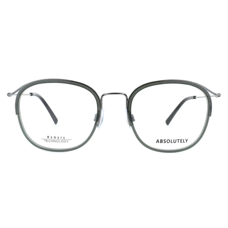 Armação de metal com memória combinada de acetato