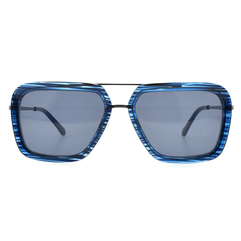 Óculos de sol combinados de acetato de metal